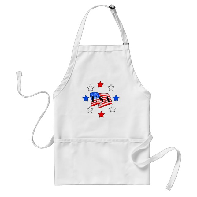 Patriotic USA Flag Standard Apron (Front)