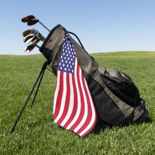 Patriotic USA flag Stars & Stripes American Golf Towel