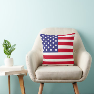 Patriotic USA flag Stars & Stripes American Throw Pillow