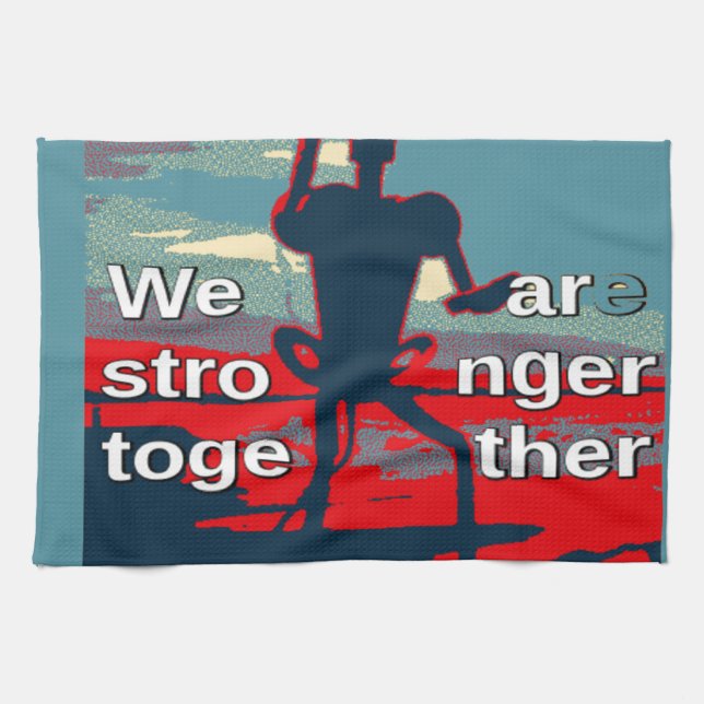 Patriotic USA Hope Graphic Art Print Design Kitchen Towel (Horizontal)
