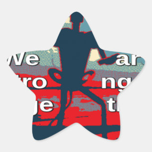 Patriotic USA Hope Graphic Art Print Design Star Sticker