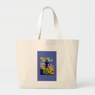 Patriotic USA Hope Graphic Large Tote Bag