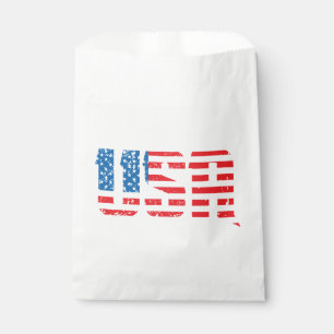 Patriotic USA in Red, White, and Blue Favour Bag