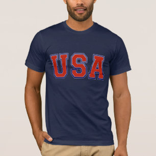Patriotic USA in Red White and Blue T-Shirt