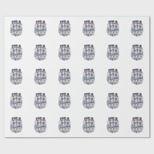 Patriotic USA Let Freedom Keys Vector Shirt Design Wrapping Paper