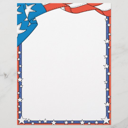 Patriotic USA Letterhead | Zazzle.ca