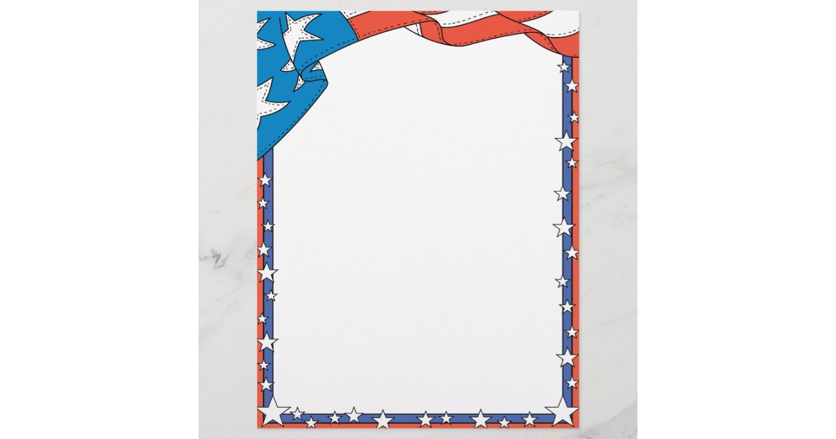 Patriotic USA Letterhead | Zazzle
