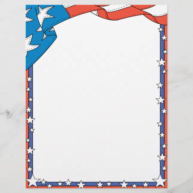 Patriotic USA Letterhead | Zazzle