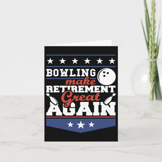 Patriotic Usa Make Bowling Great Again  Card (Front)