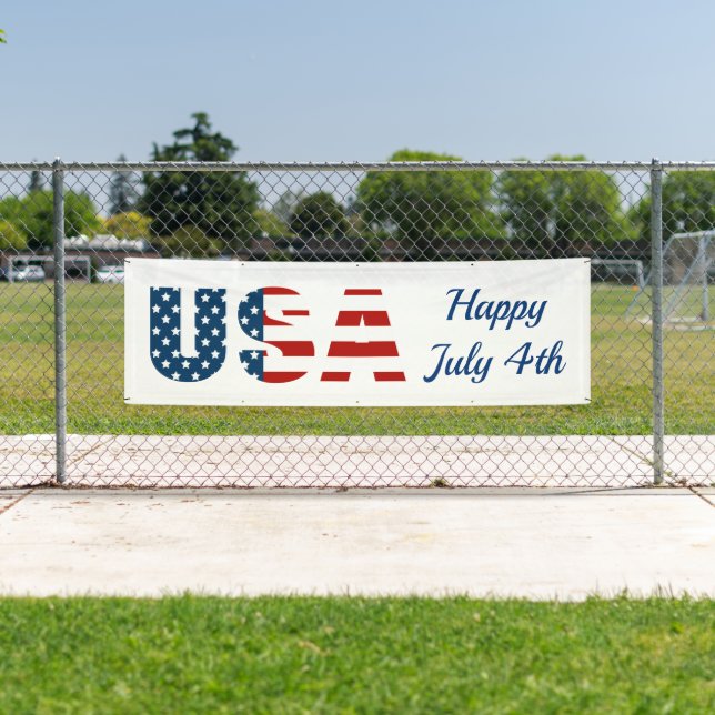 Patriotic USA Outdoor Banner (Insitu)