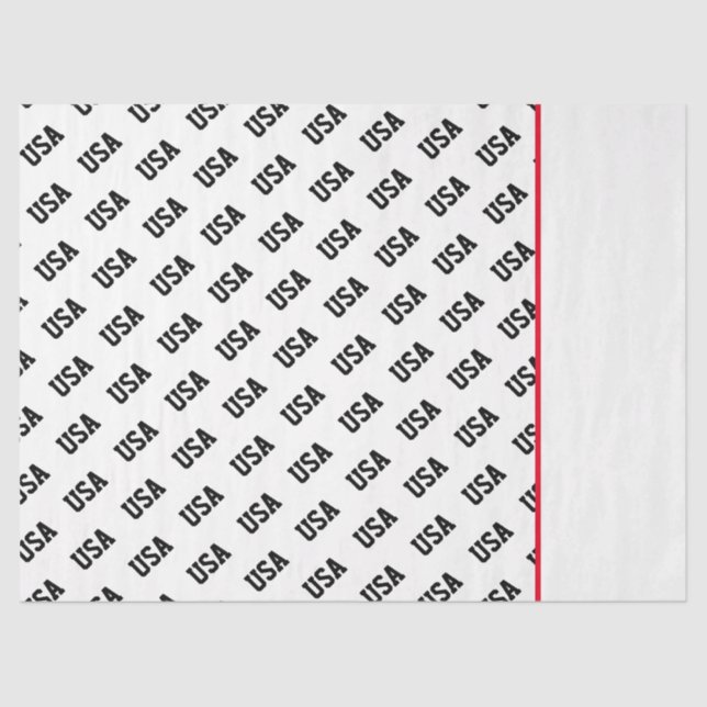 Patriotic USA Pattern Two Tone Olympic Sports Fun Tissue Paper (Front)