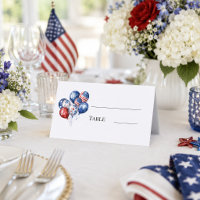 Patriotic USA red white balloons party