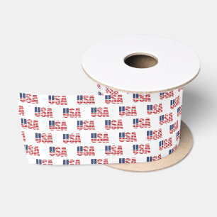 Patriotic USA Satin Ribbon