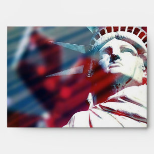Patriotic USA Statue of Liberty Flag Envelope