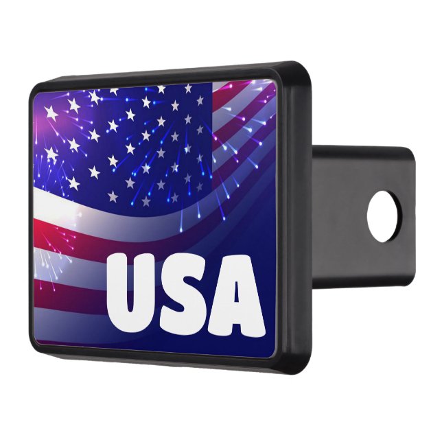 Patriotic Usa Trailer Hitch Cover (Left)