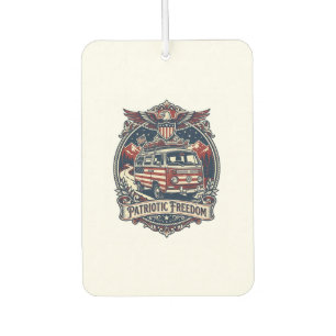 Patriotic Van Life Vector Graphic Tee_1 Air Freshener