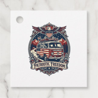 Patriotic Van Life Vector Graphic Tee_1 Favour Tags