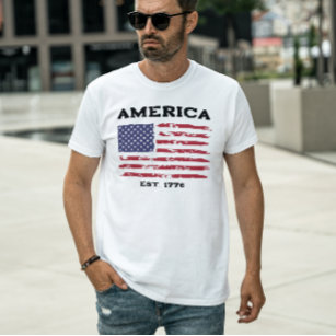 Patriotic Vintage American Flag T-Shirt