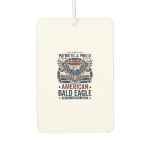 Patriotic Vintage Bald Eagle Distressed T-Shirt (3 Air Freshener