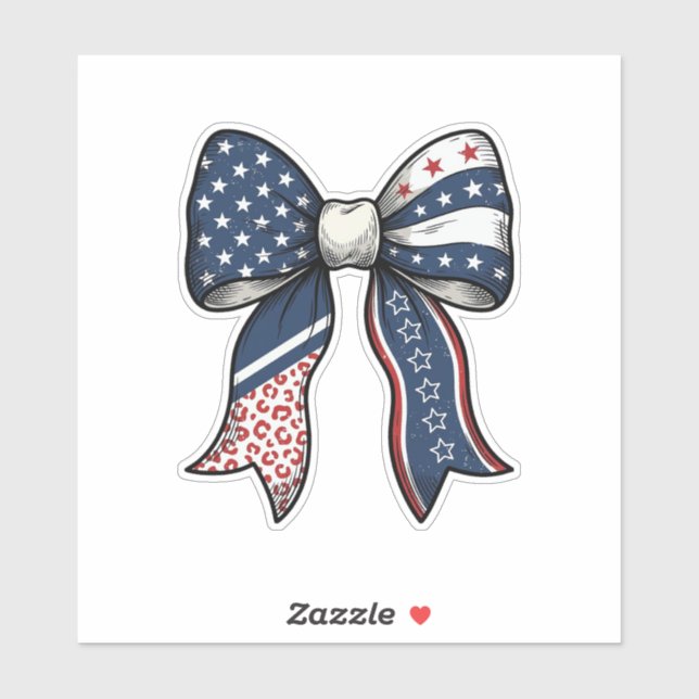 Patriotic Vintage Engraved Bow Vector Design_1 (Sheet)