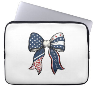 Patriotic Vintage Engraved Bow Vector Design_1 Laptop Sleeve