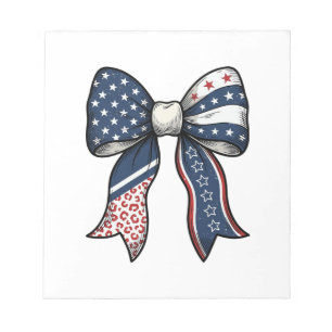 Patriotic Vintage Engraved Bow Vector Design_1 Notepad