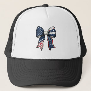 Patriotic Vintage Engraved Bow Vector Design_1 Trucker Hat