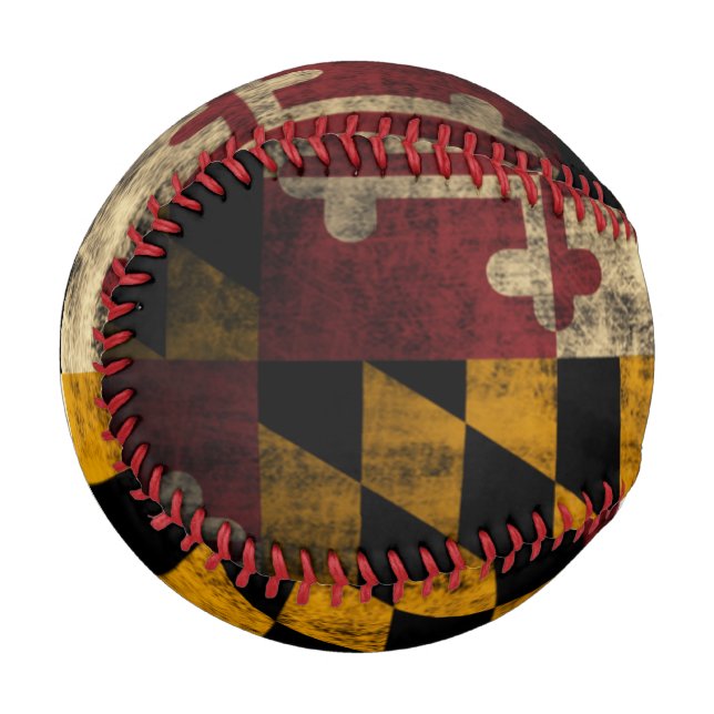 Patriotic Vintage Flag of Maryland Baseball (Front Left)