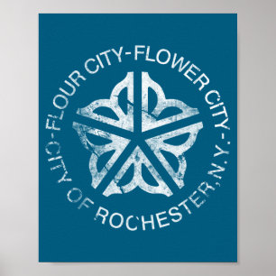 Patriotic Vintage Nge Flag Rochester New York  Poster