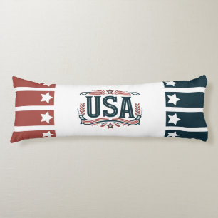 Patriotic, vintage USA Body Pillow