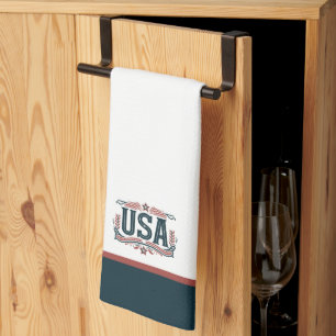 Patriotic, vintage USA Kitchen Towel