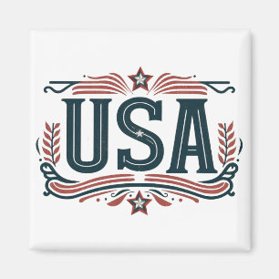 Patriotic, vintage USA Magnet