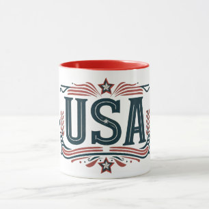 Patriotic, vintage USA Mug