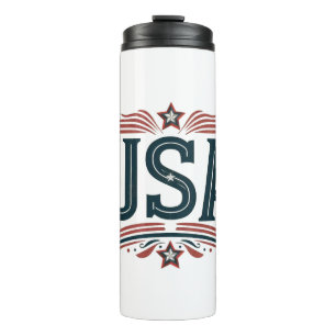 Patriotic, vintage USA  Thermal Tumbler