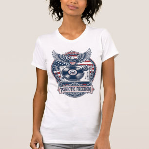 Patriotic Vinyl Collector Vector Graphic Tee