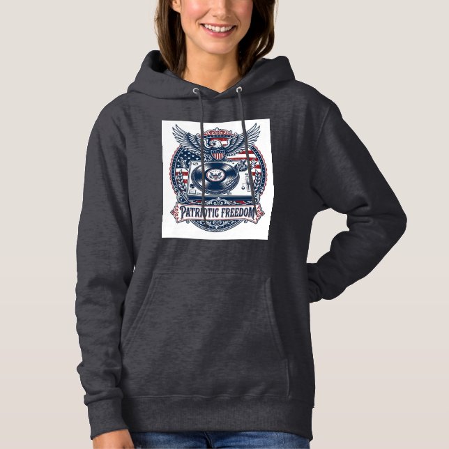 Patriotic Vinyl Collector Vector Graphic Tee (Front)
