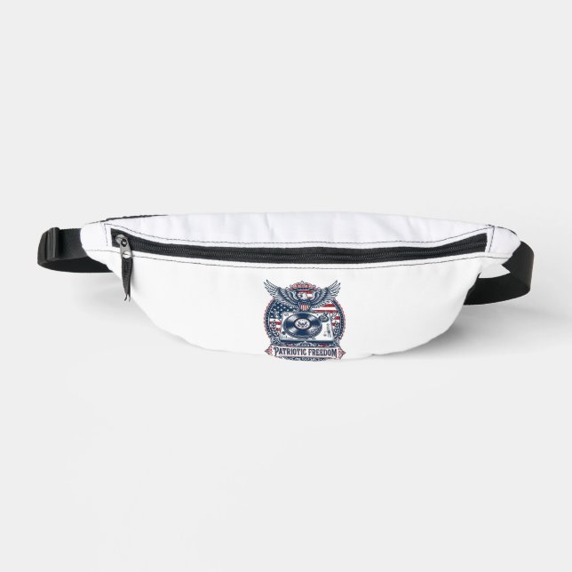 Patriotic Vinyl Collector Vector Graphic Tee Fanny Pack (Front)