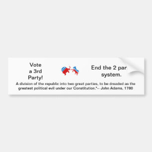 Patriotic "Vote a 3rd party" sticker