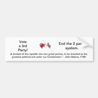 Patriotic "Vote a 3rd party" sticker