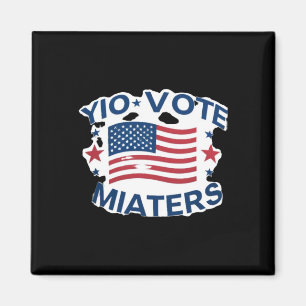 Patriotic Vote S Design With American Flag And Sta Magnet