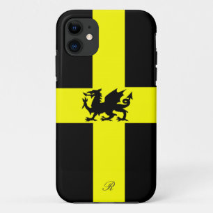Patriotic Wales Dragon Yellow Black iPhone 5 Case