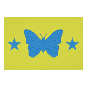 Patriotic wall poster with Flag of Bady Bassit