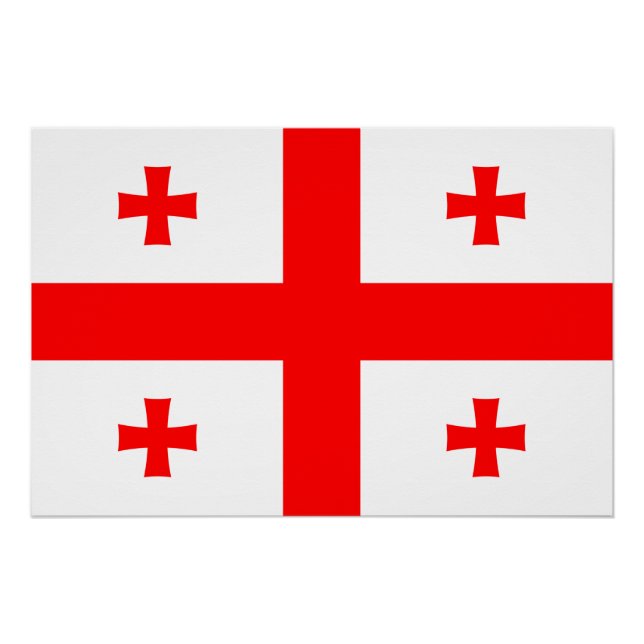 Patriotic wall poster with Flag of Georgia (Front)