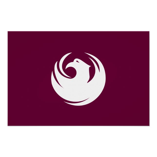 Patriotic wall poster with Flag of Phoenix City (Front)