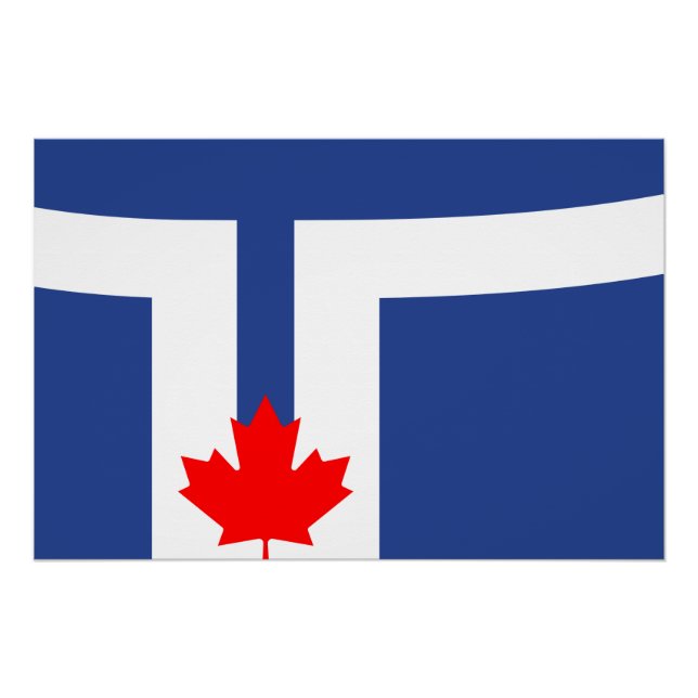 Patriotic wall poster with Flag of Toronto (Devant)
