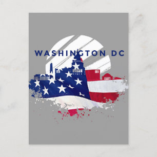 Patriotic Washington DC Postcard