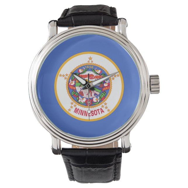 Patriotic watch with Flag of Minnesota (Front)