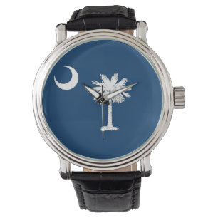 Patriotic watch with Flag of South Carolina