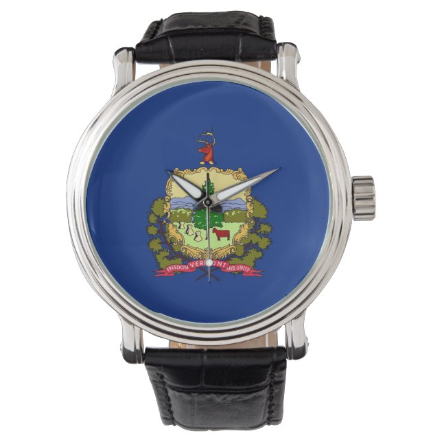 Patriotic watch with Flag of Vermont (Front)