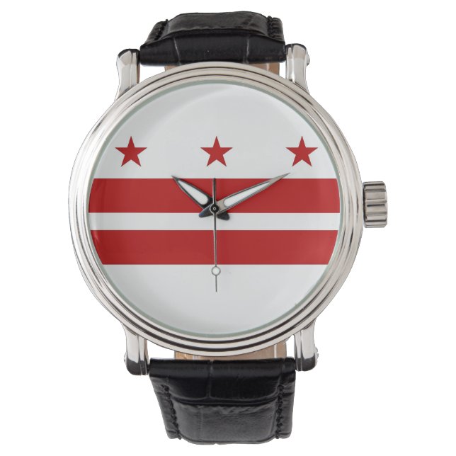 Patriotic watch with Flag of Washington DC (Front)